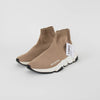 Balenciaga Beige White Sole Sock Speed Trainers
