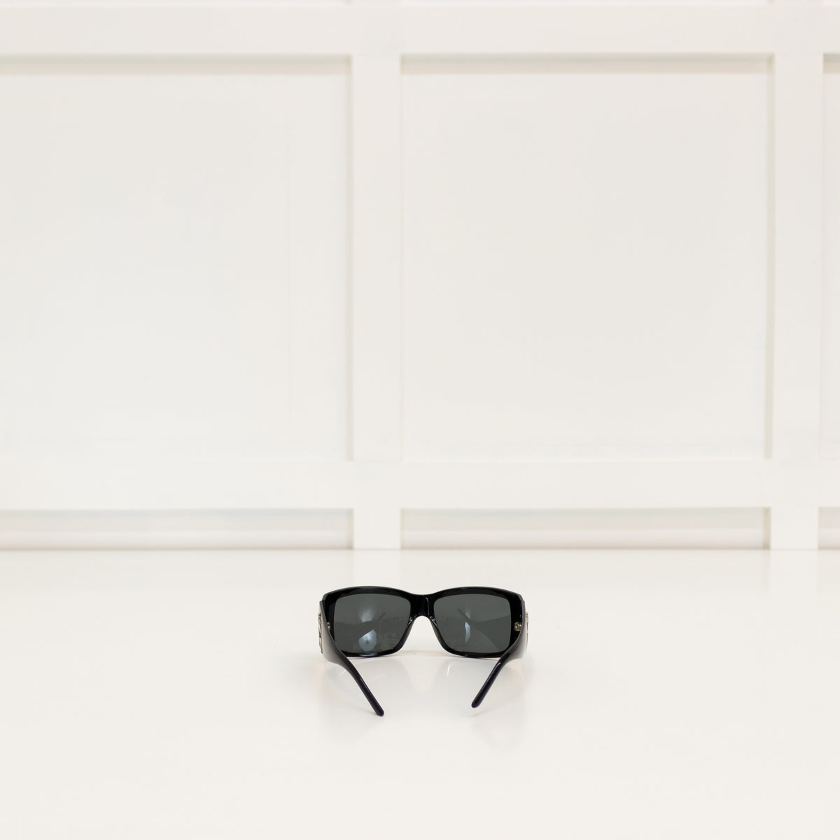 Prada Black Logo Wrap Around Sunglasses