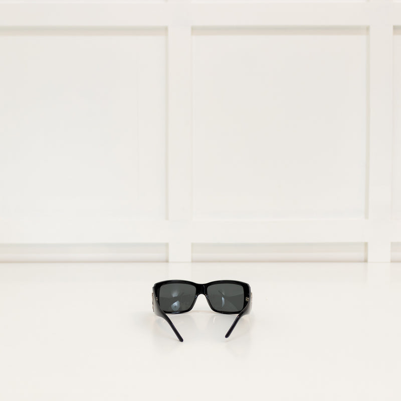 Prada Black Logo Wrap Around Sunglasses