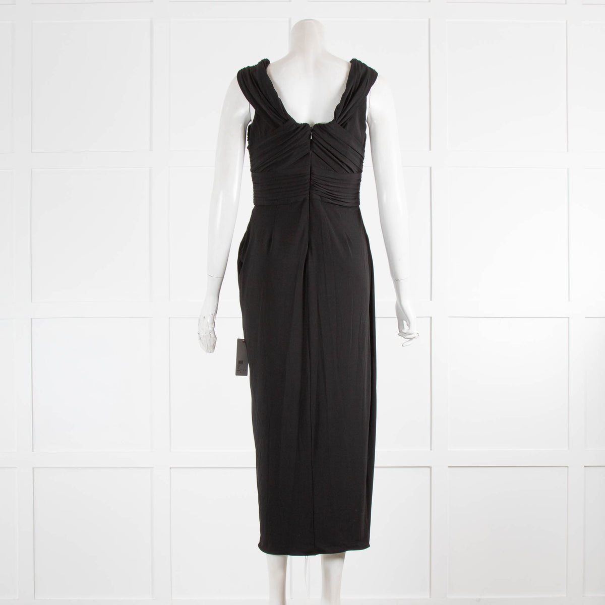 self portrait crossover midi dress Self-Portrait Black Crossover Midi Dress – Phoenix Style