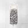 Max Mara Cream Black Floral Bottom Sleeveless Dress