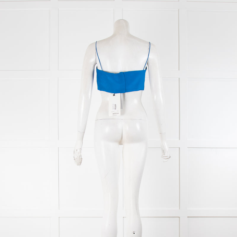 Gauge81 Blue Silk Bandeau Top