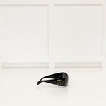 Prada Black Logo Wrap Around Sunglasses