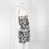 Max Mara Cream Black Floral Bottom Sleeveless Dress