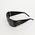 Prada Black Logo Wrap Around Sunglasses