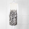 Max Mara Cream Black Floral Bottom Sleeveless Dress