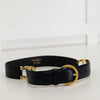 Salvatore Ferragamo Black Double Gancini Bit Belt