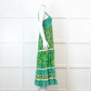 Spell Green Floral And Check Maxi Tiered Dress