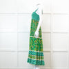Spell Green Floral And Check Maxi Tiered Dress