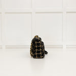 Chanel Black Quilted Tweed Medium 19 Flap Bag