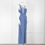 Polo Ralph Lauren Blue White Floral Sleeveless Maxi Dress
