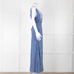 Polo Ralph Lauren Blue White Floral Sleeveless Maxi Dress