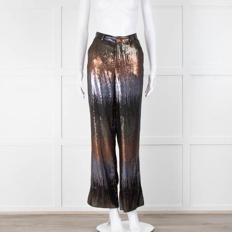 Rabens Saloner Sequin Gradient Trousers