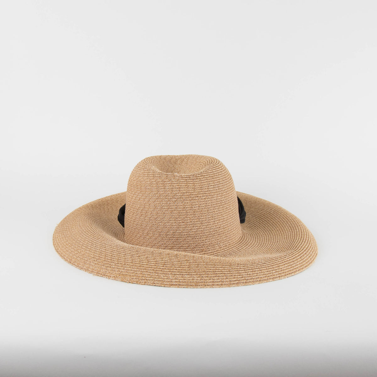 Eugenia Kim Tan Cassidy Hemp Sunhat With Black Tie