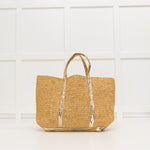 Vanessa Bruno Le Cabas Straw Tote Bag With Gold Sequins