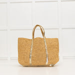 Vanessa Bruno Le Cabas Straw Tote Bag With Gold Sequins