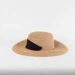 Eugenia Kim Tan Cassidy Hemp Sunhat With Black Tie