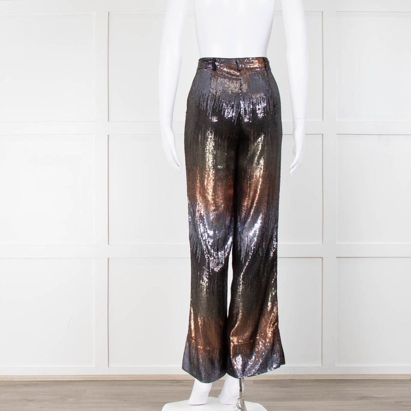 Rabens Saloner Sequin Gradient Trousers