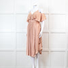 Country Road Peach Frilled Wrap Dress
