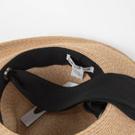 Eugenia Kim Tan Cassidy Hemp Sunhat With Black Tie