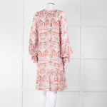 All Saints Dusty Pink Floral Frill trim Long Sleeve Dress