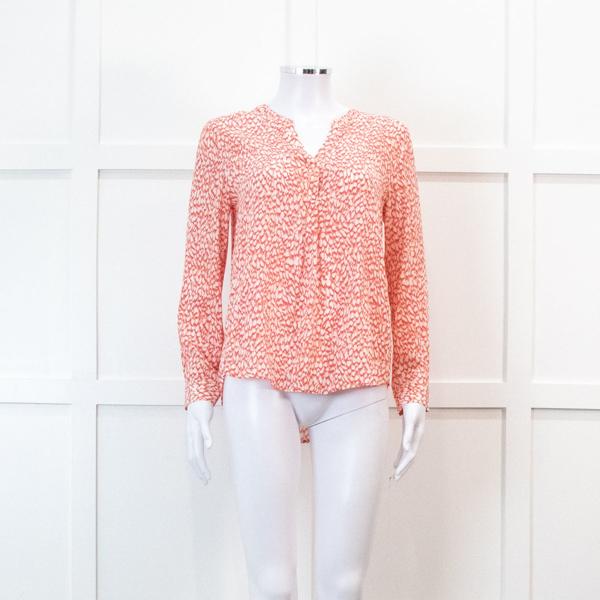 Trilogy Pink Coral Animal Print Blouse