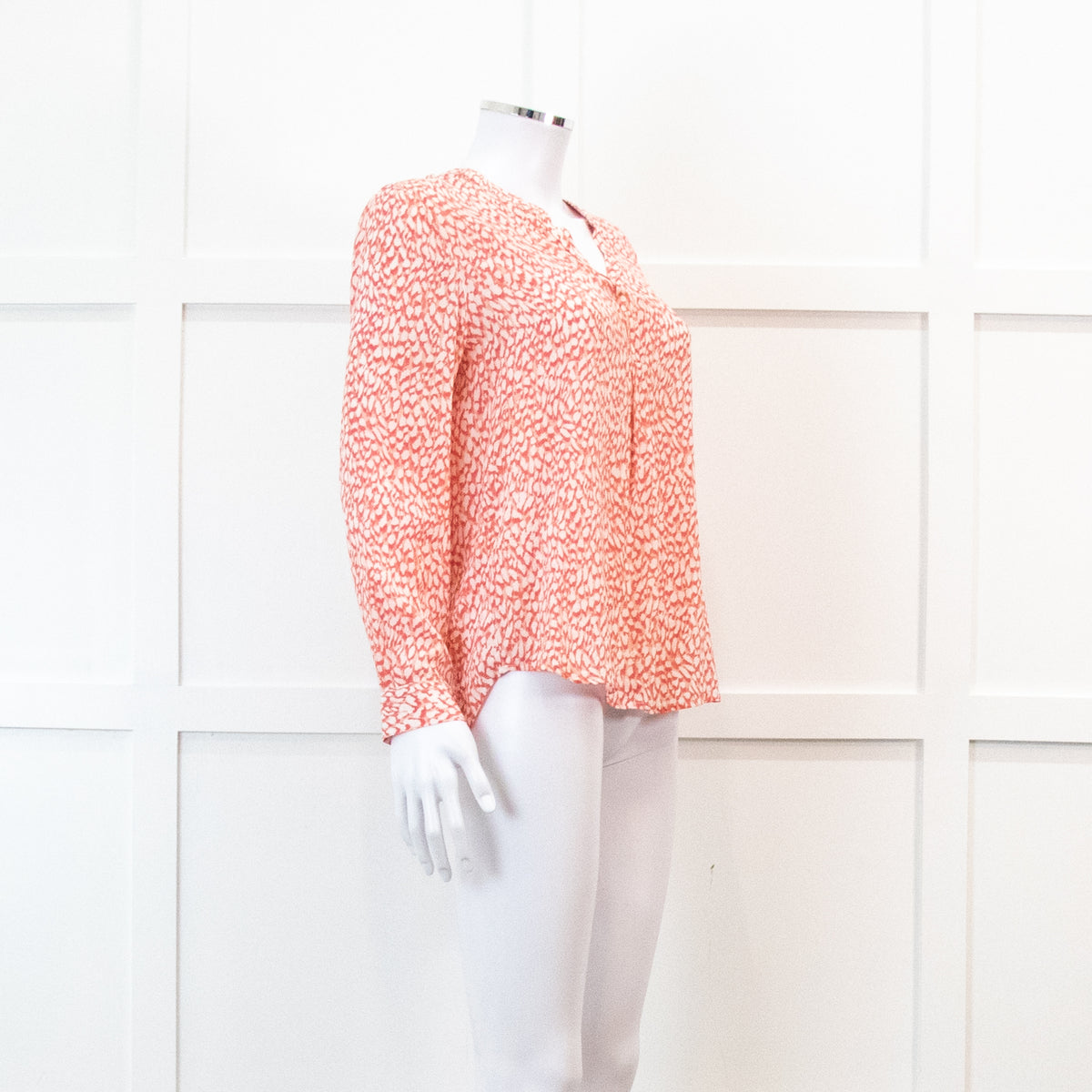 Trilogy Pink Coral Animal Print Blouse