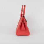 Hermes Rose Jaipur Birkin 30 Bag In Epsom Leather Palladium Hardware