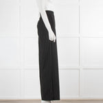 Me+Em Black White Pinstripe Ponte Track Pant