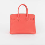 Hermes Rose Jaipur Birkin 30 Bag In Epsom Leather Palladium Hardware