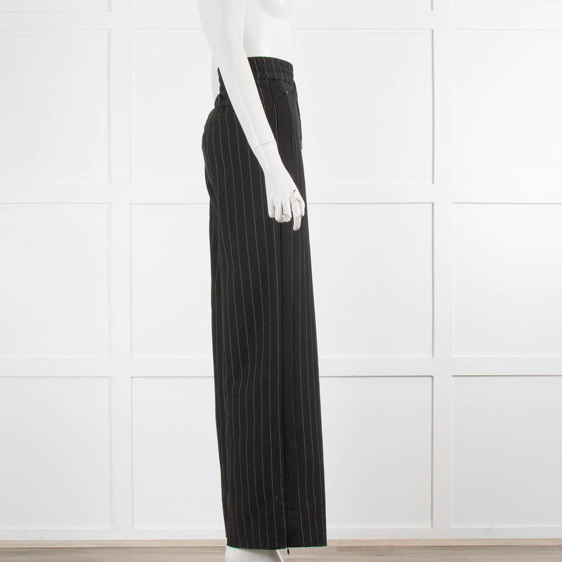 Me+Em Black White Pinstripe Ponte Track Pant