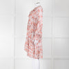 All Saints Dusty Pink Floral Frill trim Long Sleeve Dress