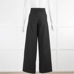 Me+Em Black White Pinstripe Ponte Track Pant