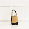 Vanessa Bruno Holly Raffia And Black Leather Mini Bucket Bag