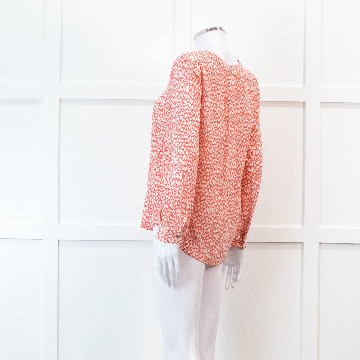 Trilogy Pink Coral Animal Print Blouse