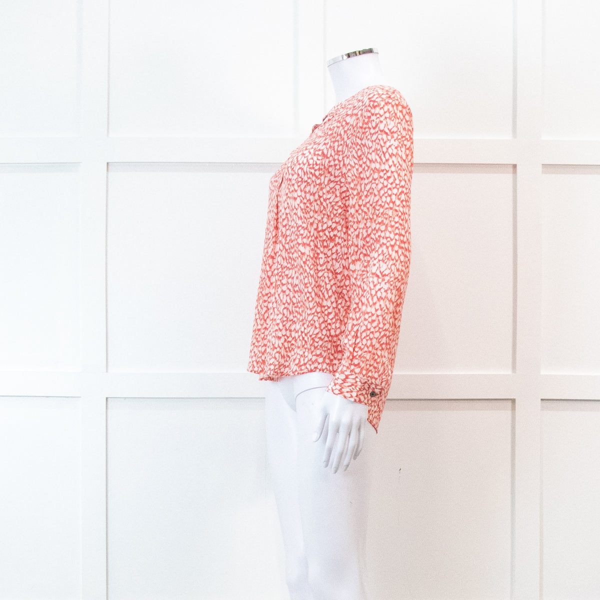 Trilogy Pink Coral Animal Print Blouse