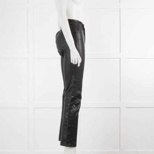 Paige Black Leather Trousers