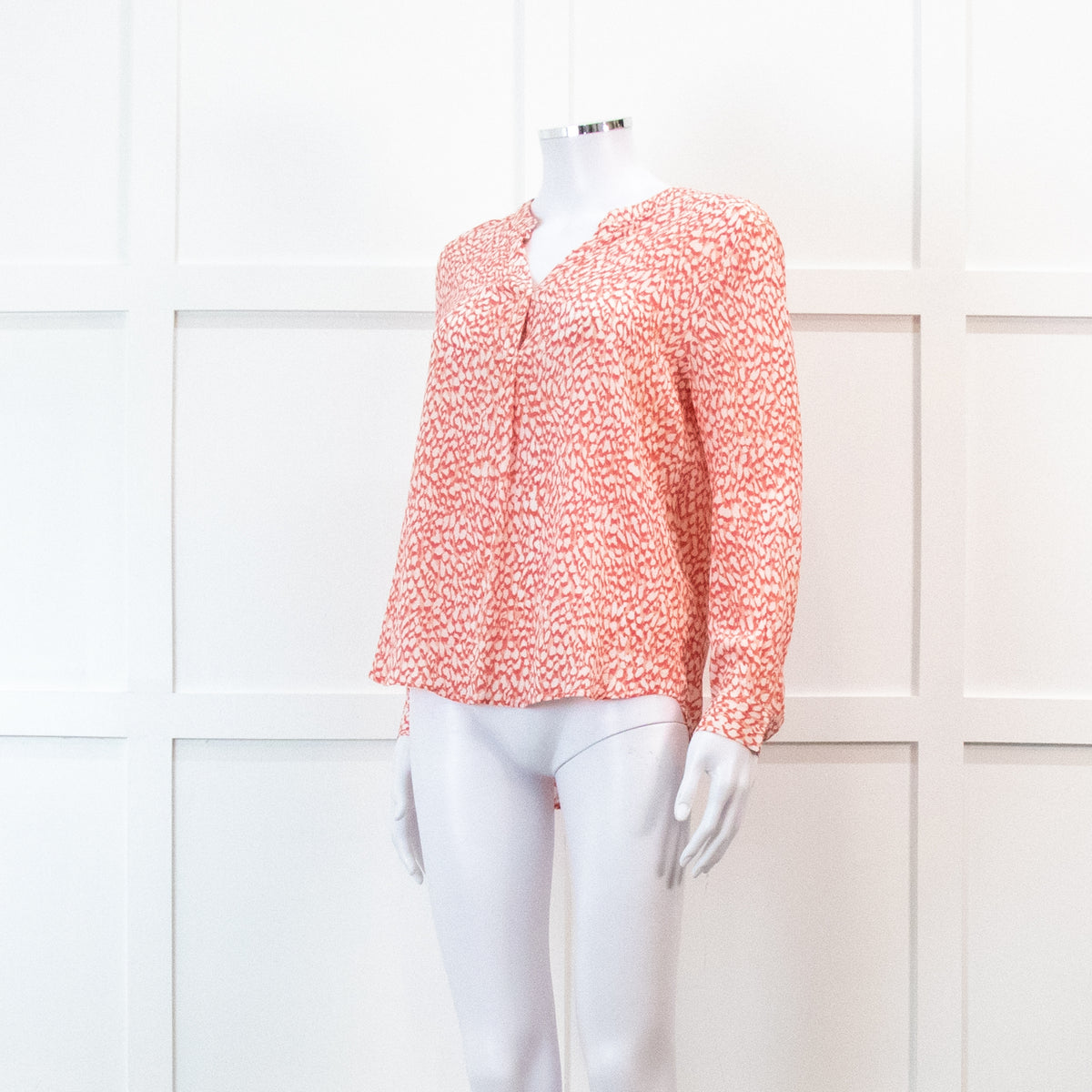 Trilogy Pink Coral Animal Print Blouse
