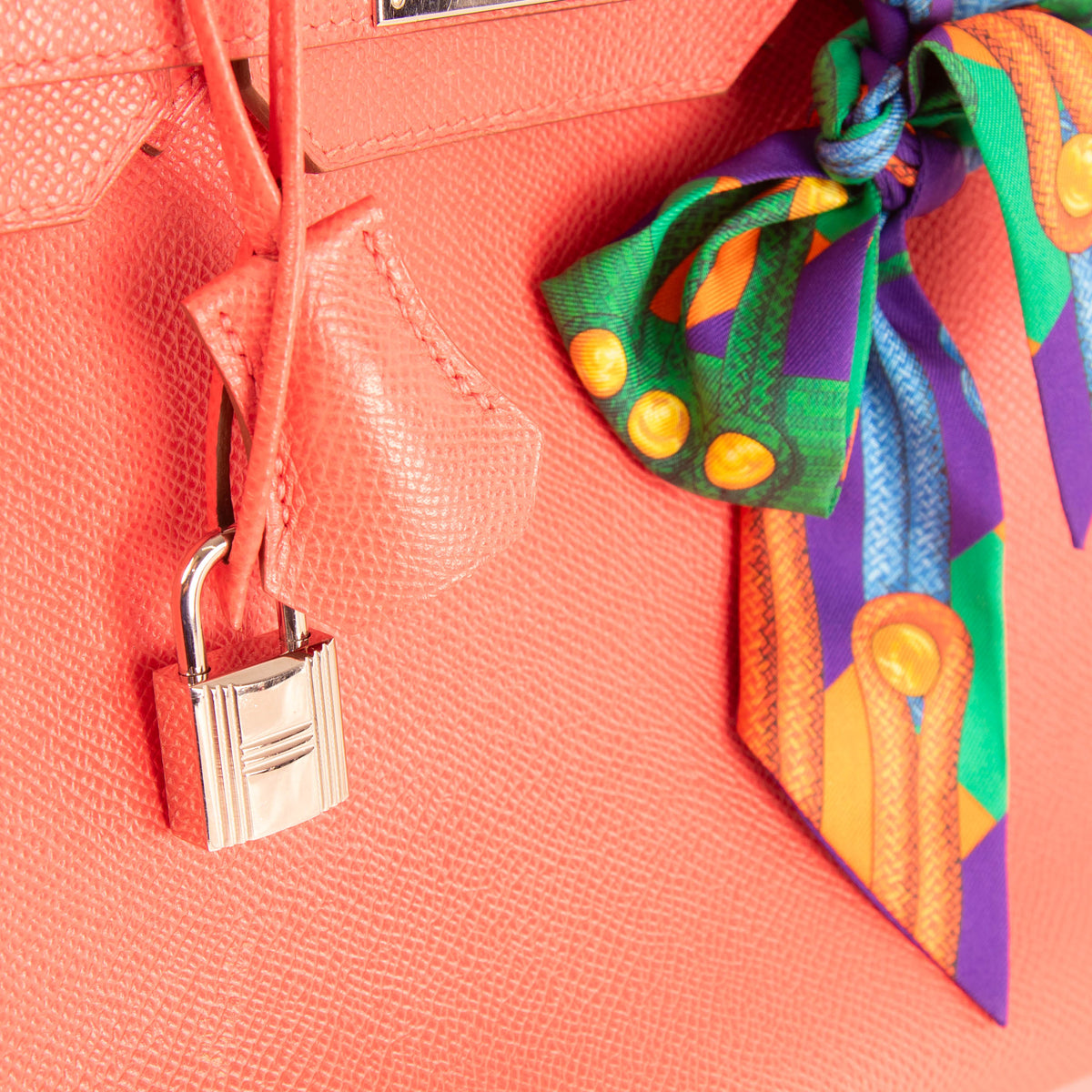 Hermes Rose Jaipur Birkin 30 Bag In Epsom Leather Palladium Hardware