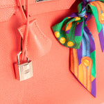 Hermes Rose Jaipur Birkin 30 Bag In Epsom Leather Palladium Hardware