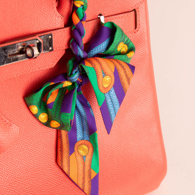 Hermes Rose Jaipur Birkin 30 Bag In Epsom Leather Palladium Hardware