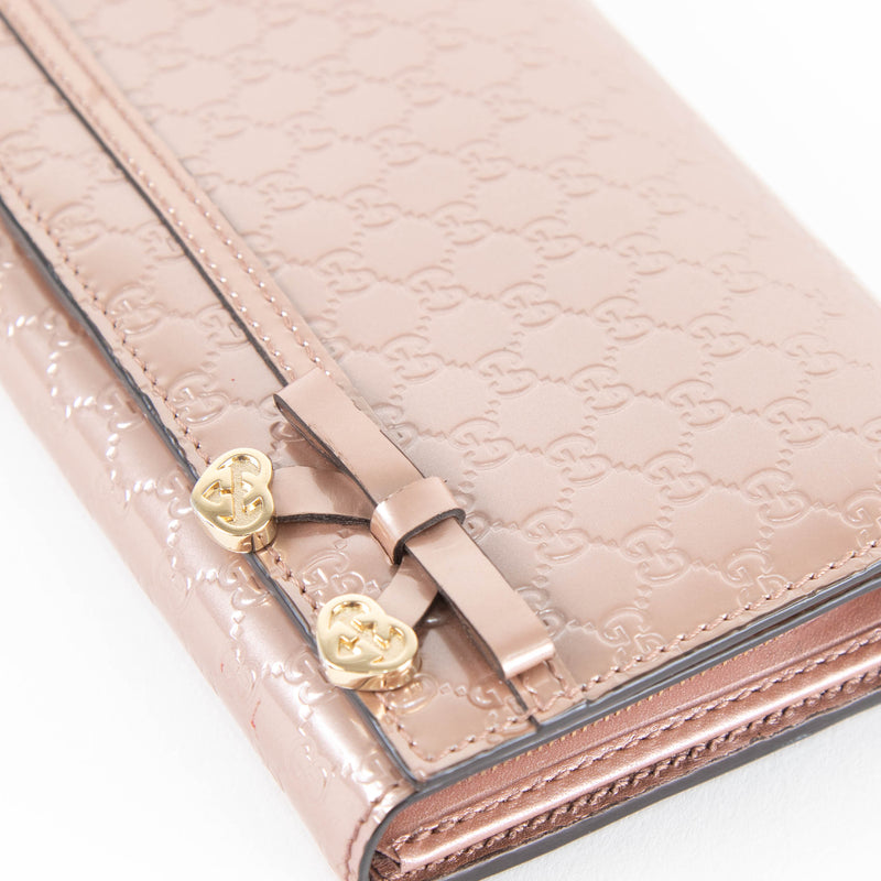 Gucci Rose Gold Long Wallet With Chain