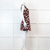 Red Valentino Black Flamingo Print Sleeveless Dress