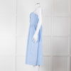 Three Graces Blue White Check Strappy Midi Sun Dress