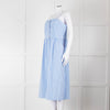 Three Graces Blue White Check Strappy Midi Sun Dress