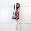 Red Valentino Black Flamingo Print Sleeveless Dress