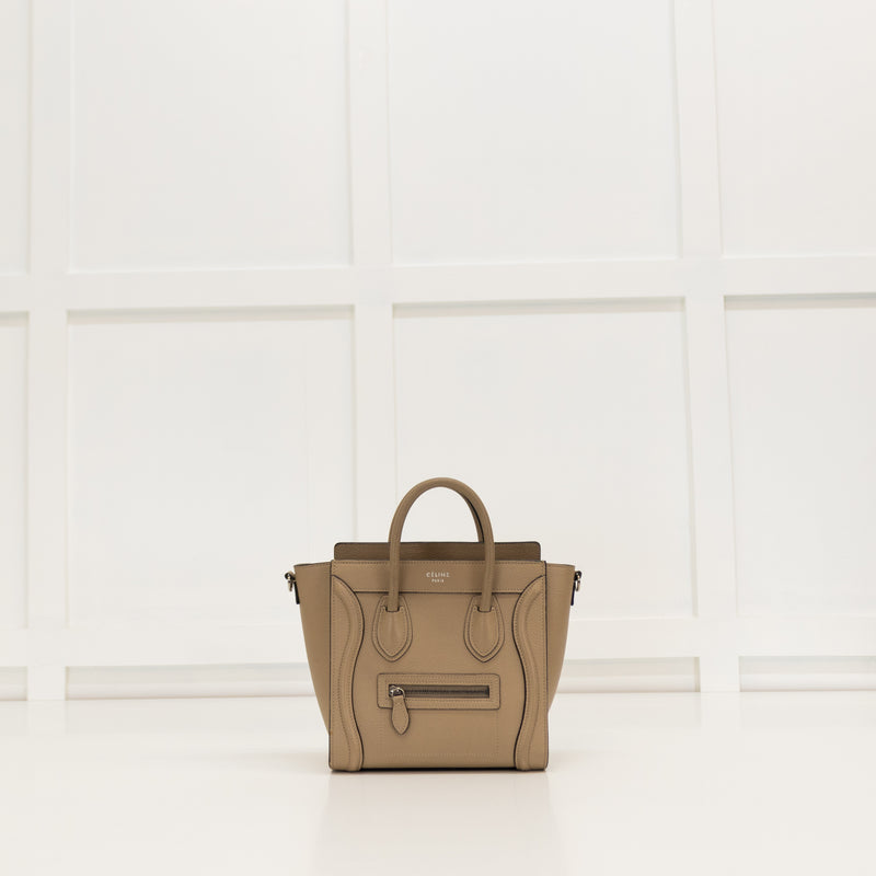 Celine Beige Nano Luggage Tote