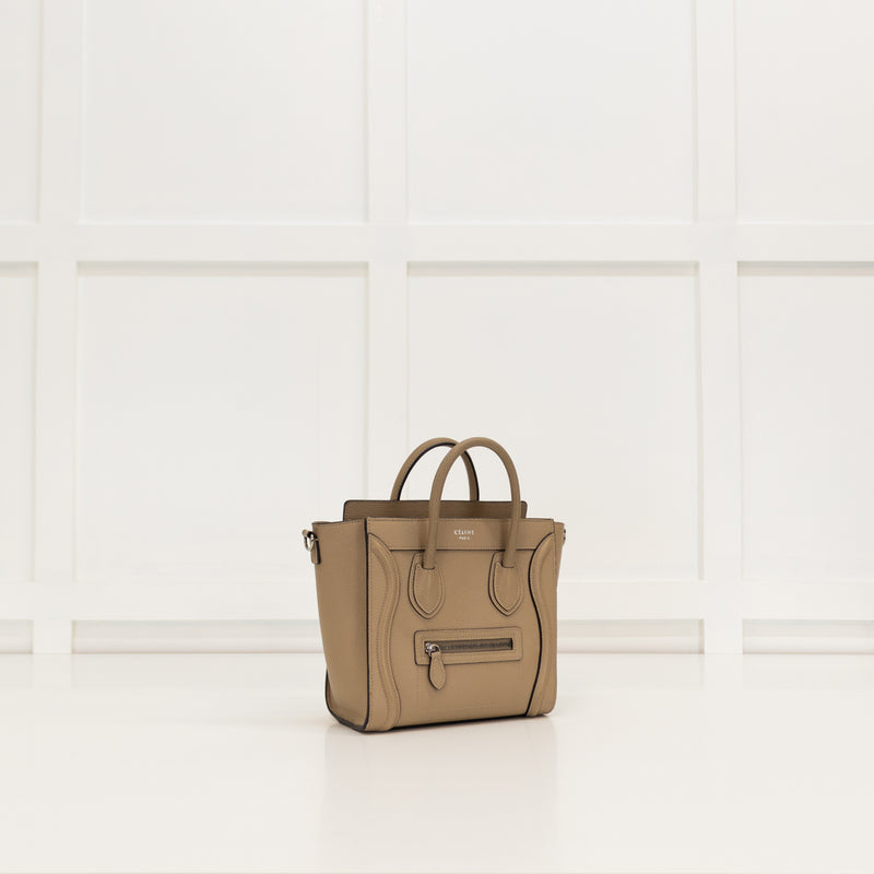 Celine Beige Nano Luggage Tote