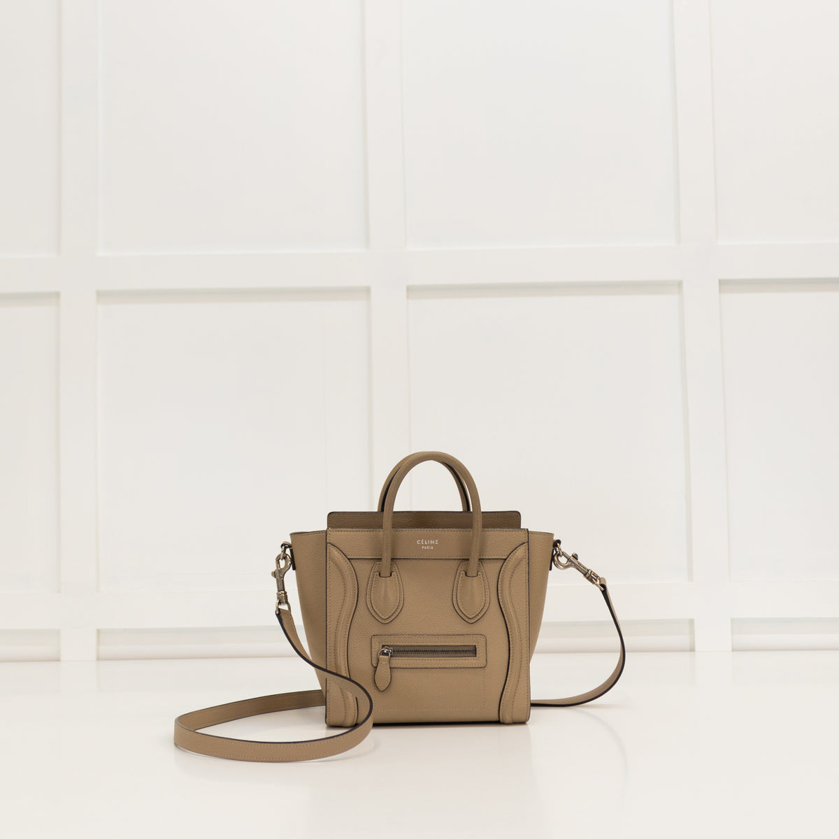 Celine Beige Nano Luggage Tote