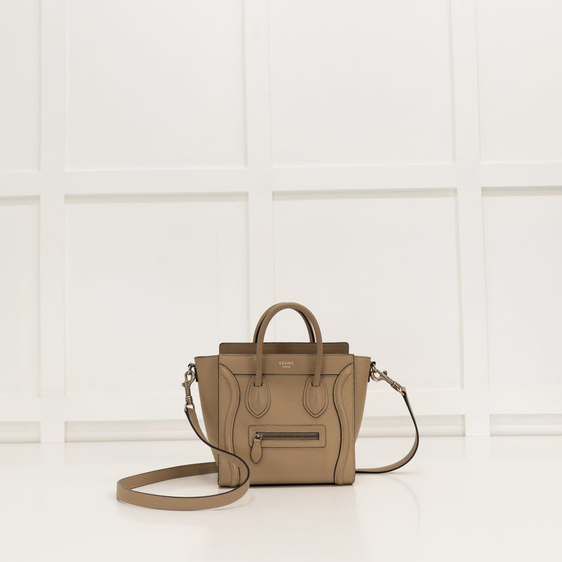 Celine Beige Nano Luggage Tote
